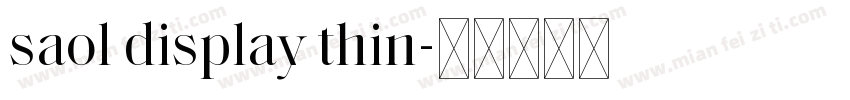 saol display thin字体转换